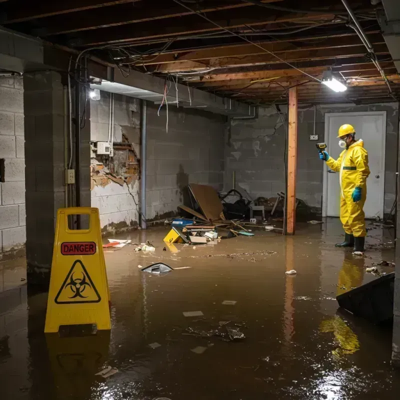 Flooded Basement Electrical Hazard in Palm Valley, FL Property